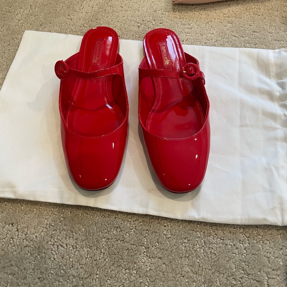 Larroude Red Mules